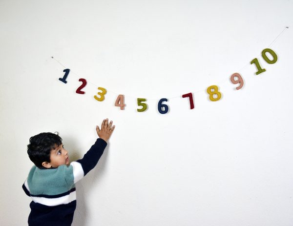 Felt Number Garland | Educational Garland - Image 2