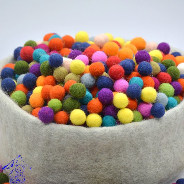 1.2 cm Felt Balls | mixed color felt balls - Image 3