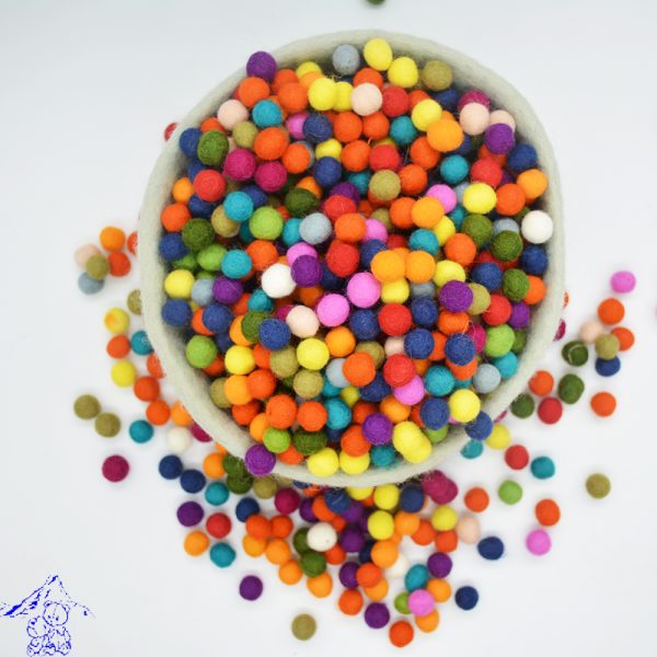1.2 cm Felt Balls | mixed color felt balls - Image 6