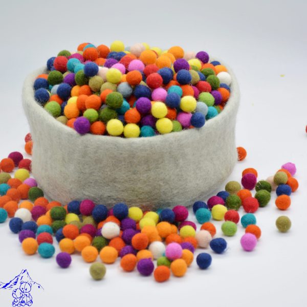 1.2 cm Felt Balls | mixed color felt balls - Image 5