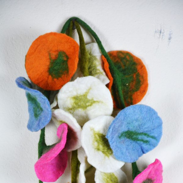 Wool Felt Twenty Flower Garland | Handmade Felt Garland - Image 6