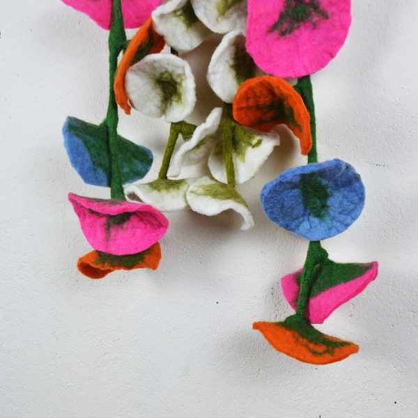Wool Felt Twenty Flower Garland | Handmade Felt Garland - Image 5