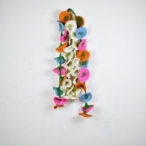 Wool Felt Twenty Flower Garland | Handmade Felt Garland
