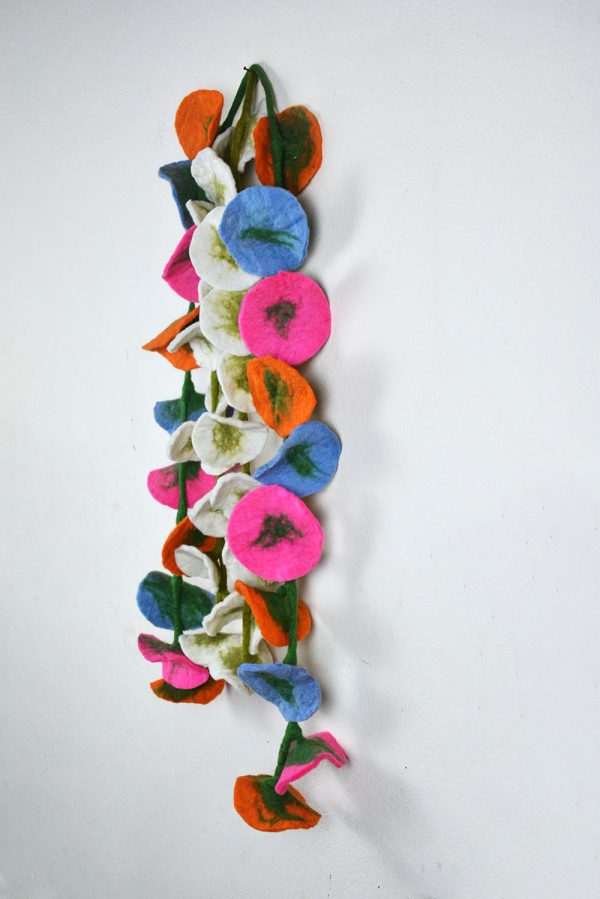Wool Felt Twenty Flower Garland | Handmade Felt Garland - Image 2