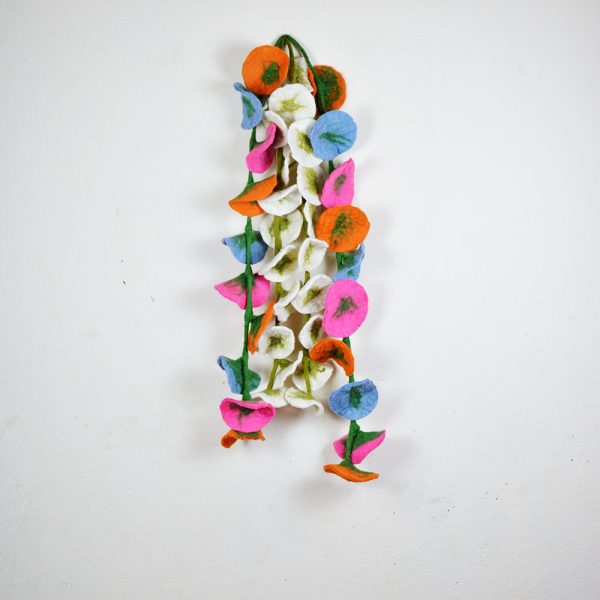 Wool Felt Twenty Flower Garland | Handmade Felt Garland