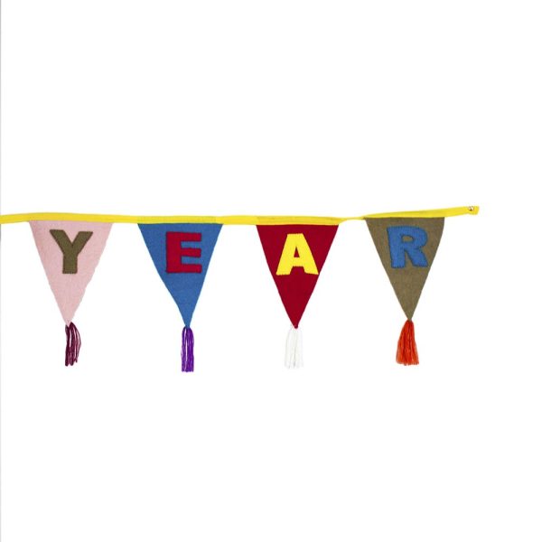 Happy New Year Felt Bunting Garland | New Year Decoration - Image 4