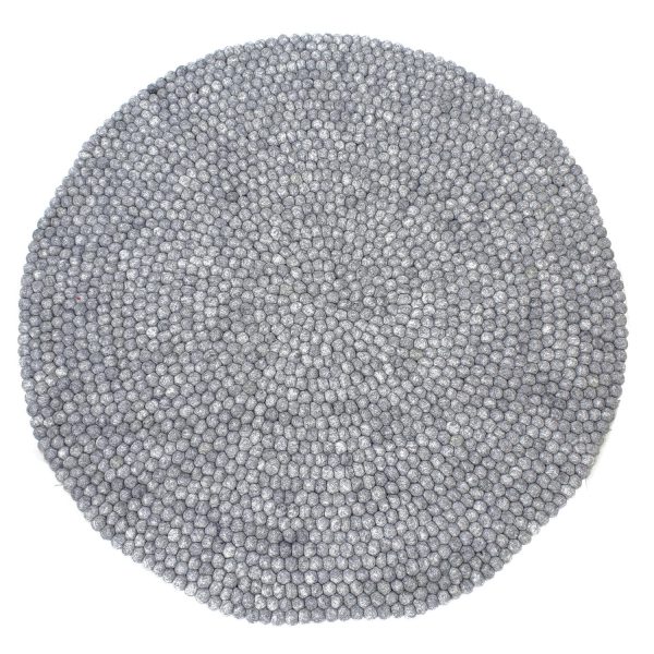 Single Color Handmade Felt Ball Rugs | Manufactured Using 100% Wool - Image 12