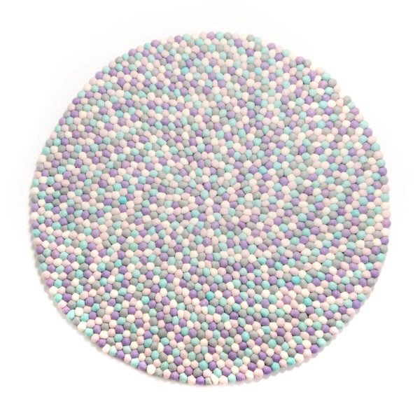 Purple Felt Ball Rug - Image 2