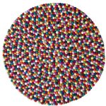 Multicolor Handmade Felt Ball Rugs | Manufactured Using 100% Wool