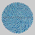 Blue Felt Ball Rug | Handmade Felt Carpet