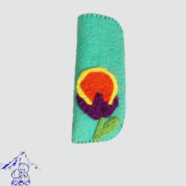 Blue Wool Felt Glasses Cover | Soft Glasses Cover - Image 4