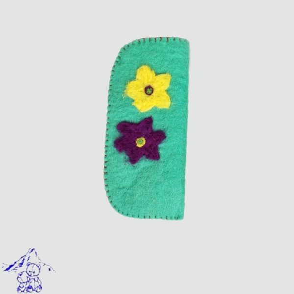 Blue Wool Felt Glasses Cover | Soft Glasses Cover - Image 3