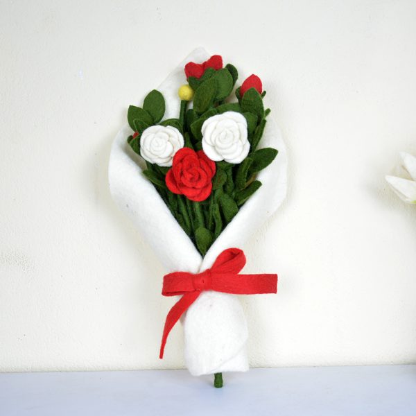 Handmade Felted Colorful Bouquet | Suitable for Valentine | 100% wool - Image 2