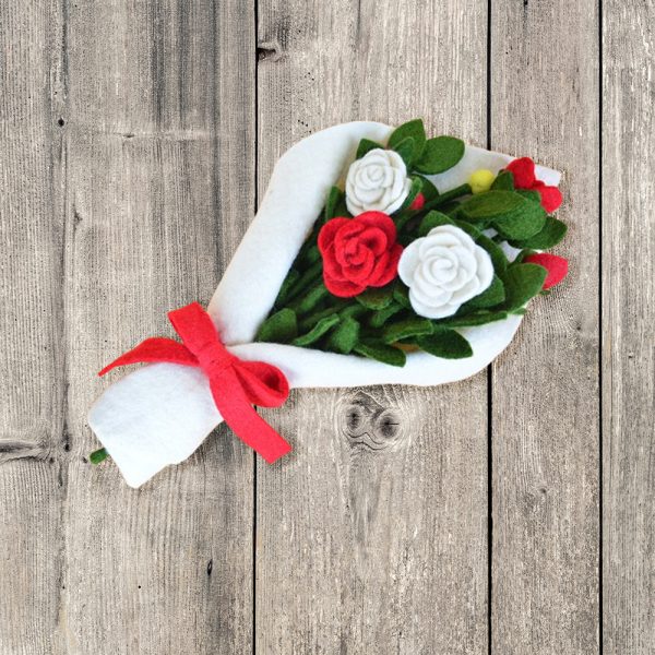 Handmade Felted Colorful Bouquet | Suitable for Valentine | 100% wool