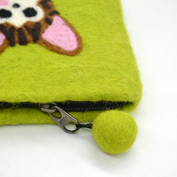 Cat Design Wool Felt Coin Purse - Image 5