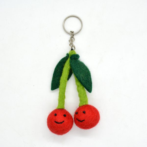 Felt Cherry Key Ring || Key Ring for Daily Use - Image 3