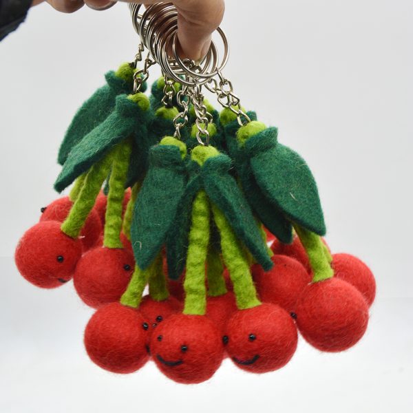Felt Cherry Key Ring || Key Ring for Daily Use - Image 5