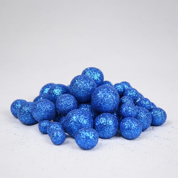 2.2cm Wool Felt Glitter Ball | Decorated Ball - Image 4