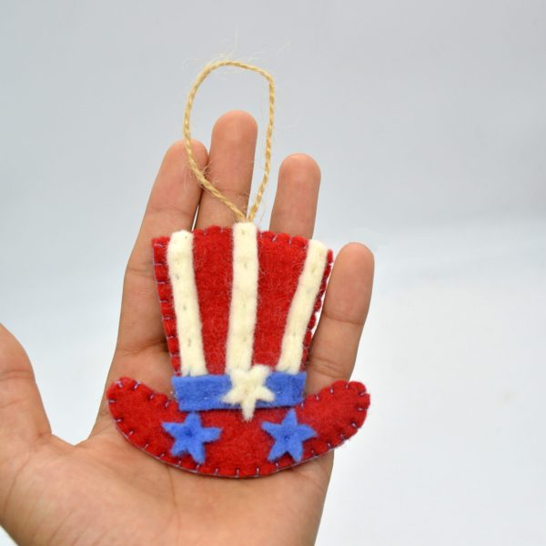 Uncle Sam Felt Hat | Fourth of July Ornament - Image 7