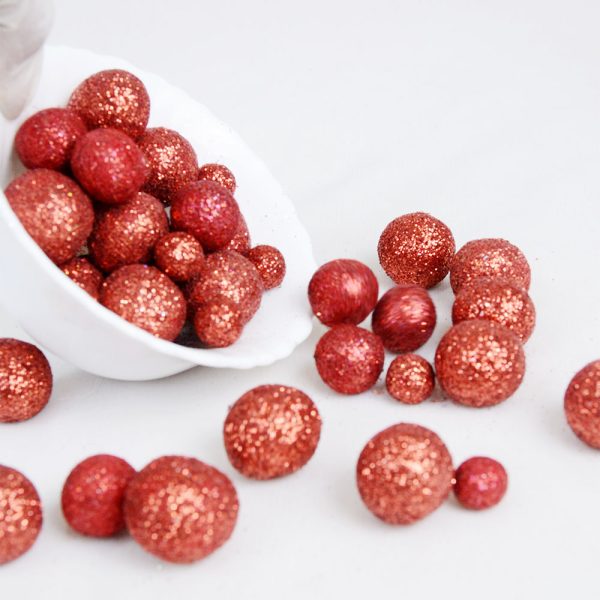 100% Natural Wool Felt Glitter Ball | Festive Decoration - Image 4