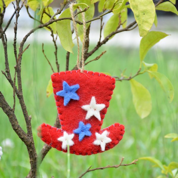Uncle Sam Felt Hat | Fourth of July Ornament - Image 3