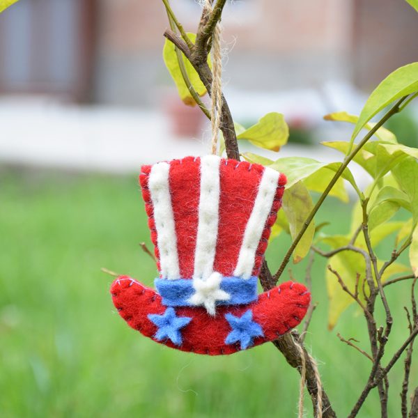 Uncle Sam Felt Hat | Fourth of July Ornament - Image 5