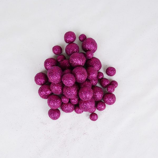 Handmade Felt Glitter Ball | Purple - Image 2
