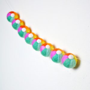 Wool Felt Beach Ball Garland | Summer Decorations