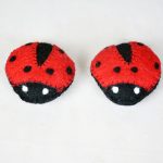 Felt ladybug toy for kids | Set of 5 Cute Lady Bugs Handful Toys