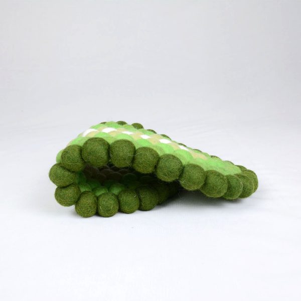 Wool Felt Ball Trivet | Handmade Oval Trivet - Image 2