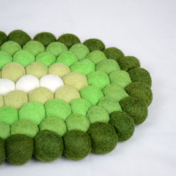 Wool Felt Ball Trivet | Handmade Oval Trivet - Image 3