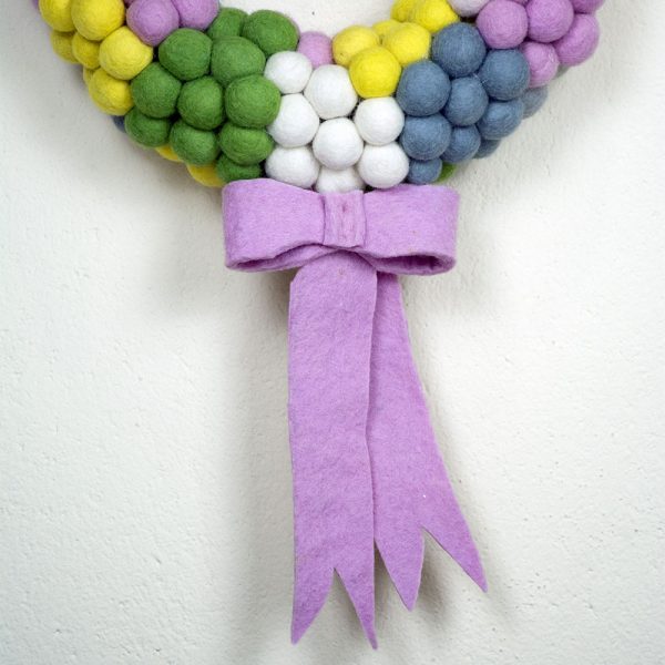 Felt Ball Wreath for Easter Decoration | High Quality Wreath - Image 2