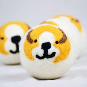 Dog Design Wool Felt Dryer Ball | Laundry Ball