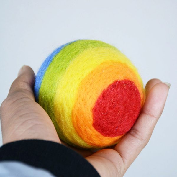 Rainbow Wool Felt Dryer Ball - Image 5