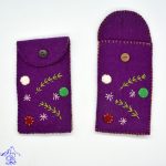 Purple Wool Felt Mobile Cover | Handmade