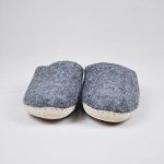 Grey Felt Winter Slippers for indoor use