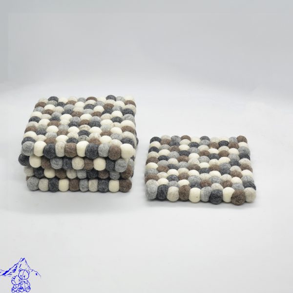 Square Shape Wool Felt Trivet | 20x20cm Mat - Image 2