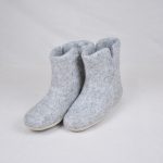 Light Grey Natural Felt Boots