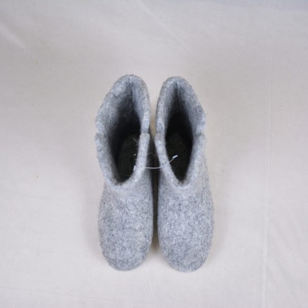 Light Grey Natural Felt Boots - Image 2