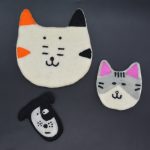 Wool Felt Trivet & Coaster – Cat & Dog Design