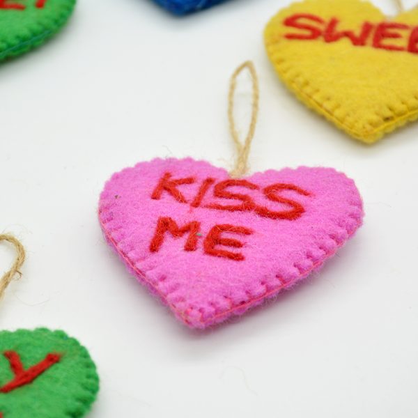 Felt Heart Ornaments for Valentine | Handmade Heart Ornaments - Image 6