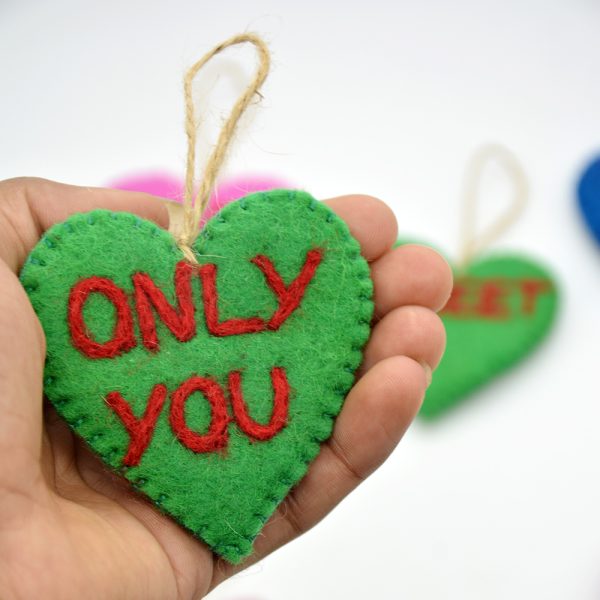 Felt Heart Ornaments for Valentine | Handmade Heart Ornaments - Image 7