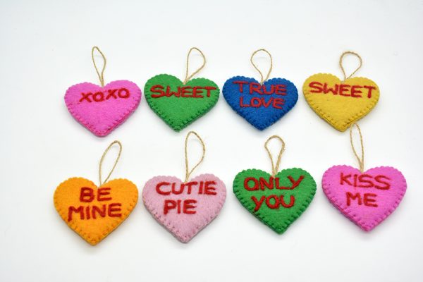 Felt Heart Ornaments for Valentine | Handmade Heart Ornaments - Image 4