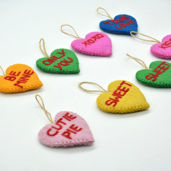 Felt Heart Ornaments for Valentine | Handmade Heart Ornaments - Image 2