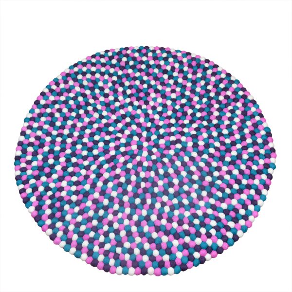 Purple Felt Ball Rug - Image 3