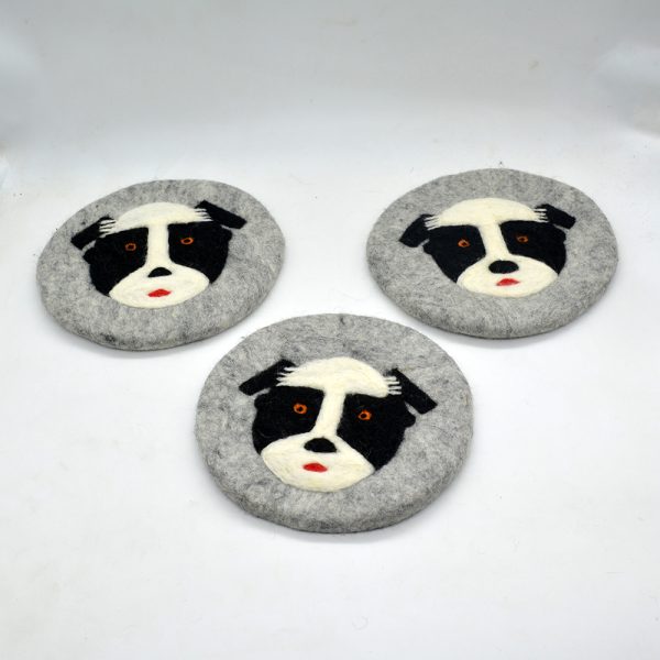 Dog Design Wool Felt Trivet - Image 9