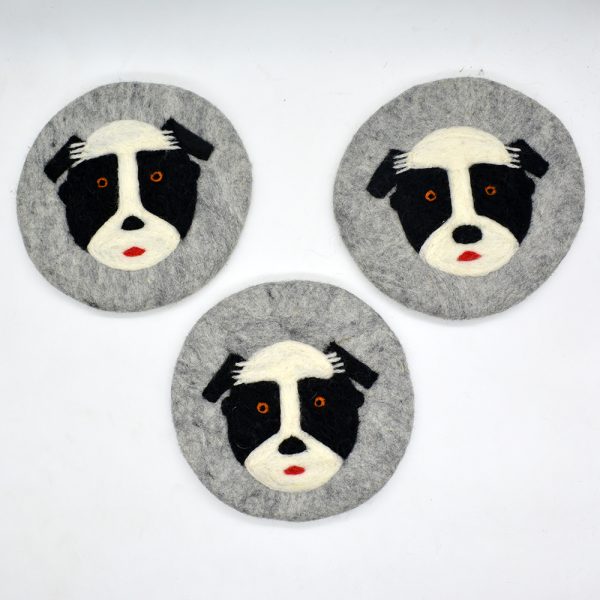 Dog Design Wool Felt Trivet - Image 2