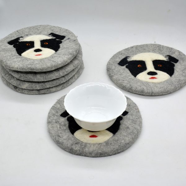 Dog Design Wool Felt Trivet - Image 8