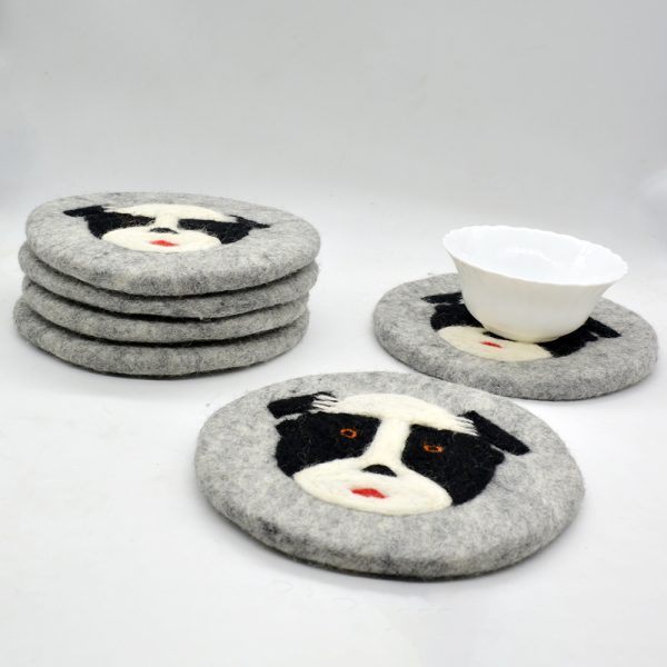 Dog Design Wool Felt Trivet - Image 4