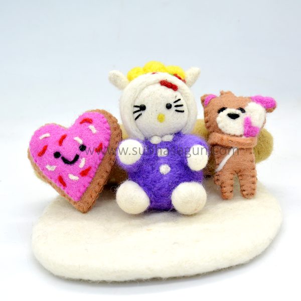 Hello Kitty Felt Toys || Felt Cute Doll - Image 5